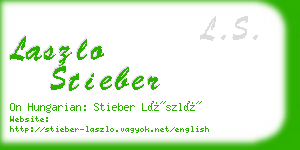 laszlo stieber business card